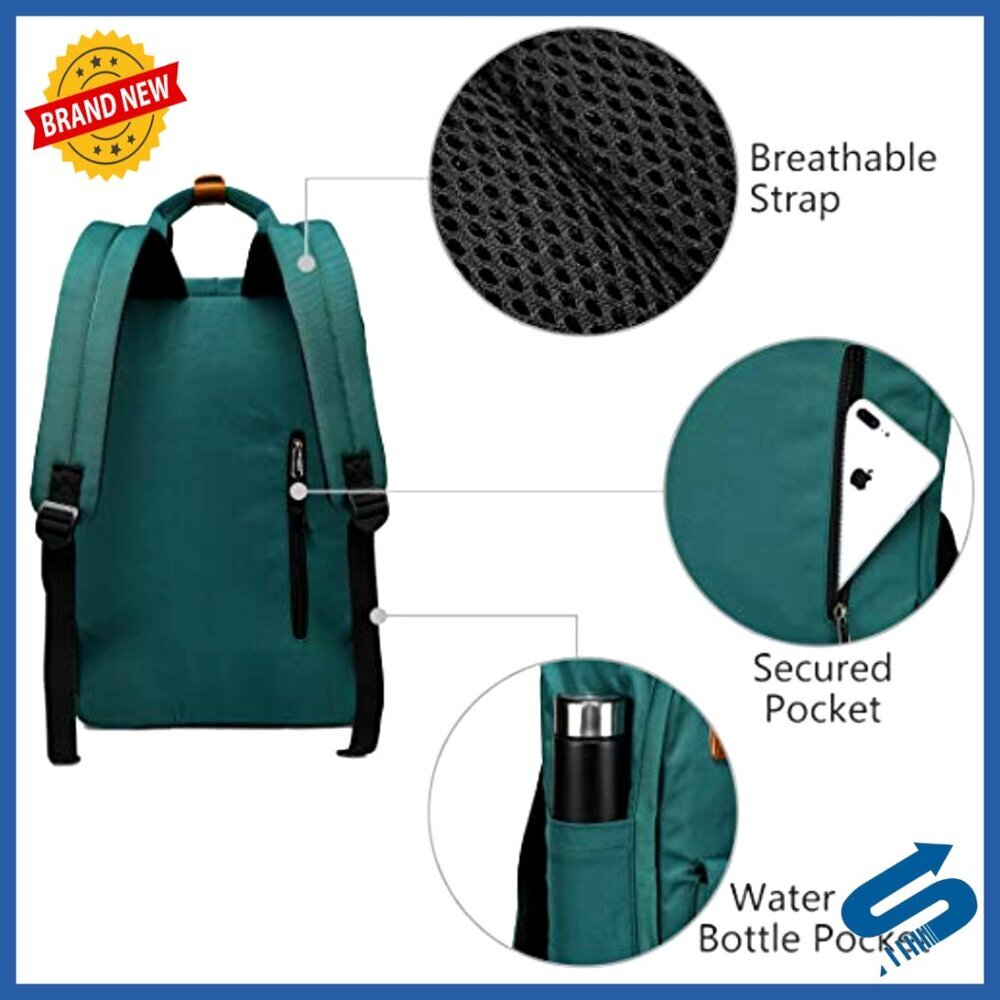 Vintage Water Resistant Backpack Unisex Casual Daypack College Laptop Bag - Picture 5 of 6
